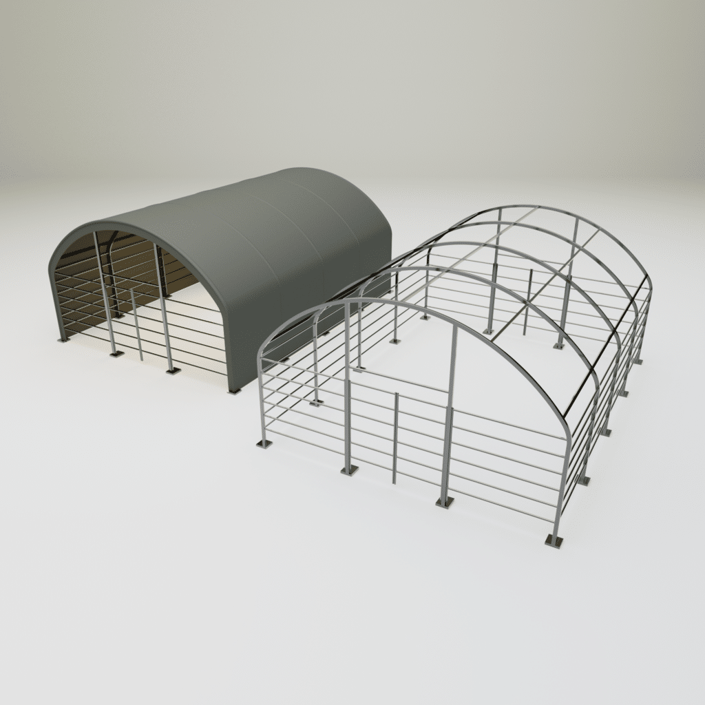 Prístrešok pre zvieratá 6m x 8m x 3