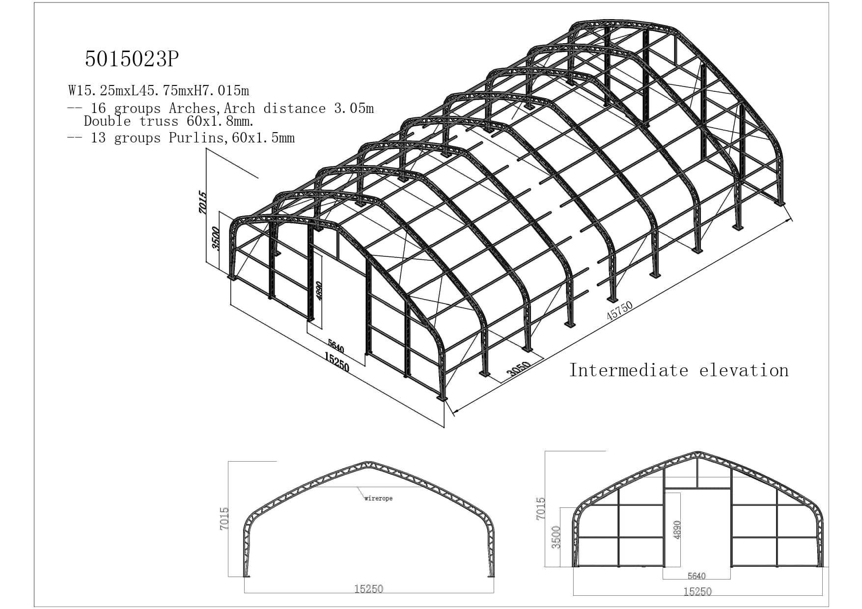 95m x 7m