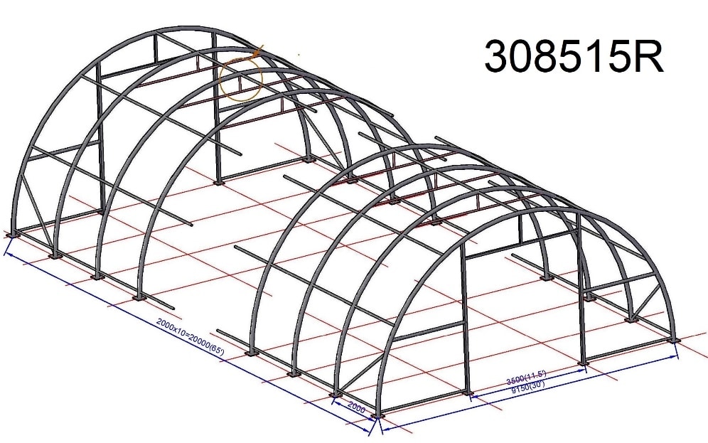 Arched hall 9.15m x 20m x 4.5m - Image 4