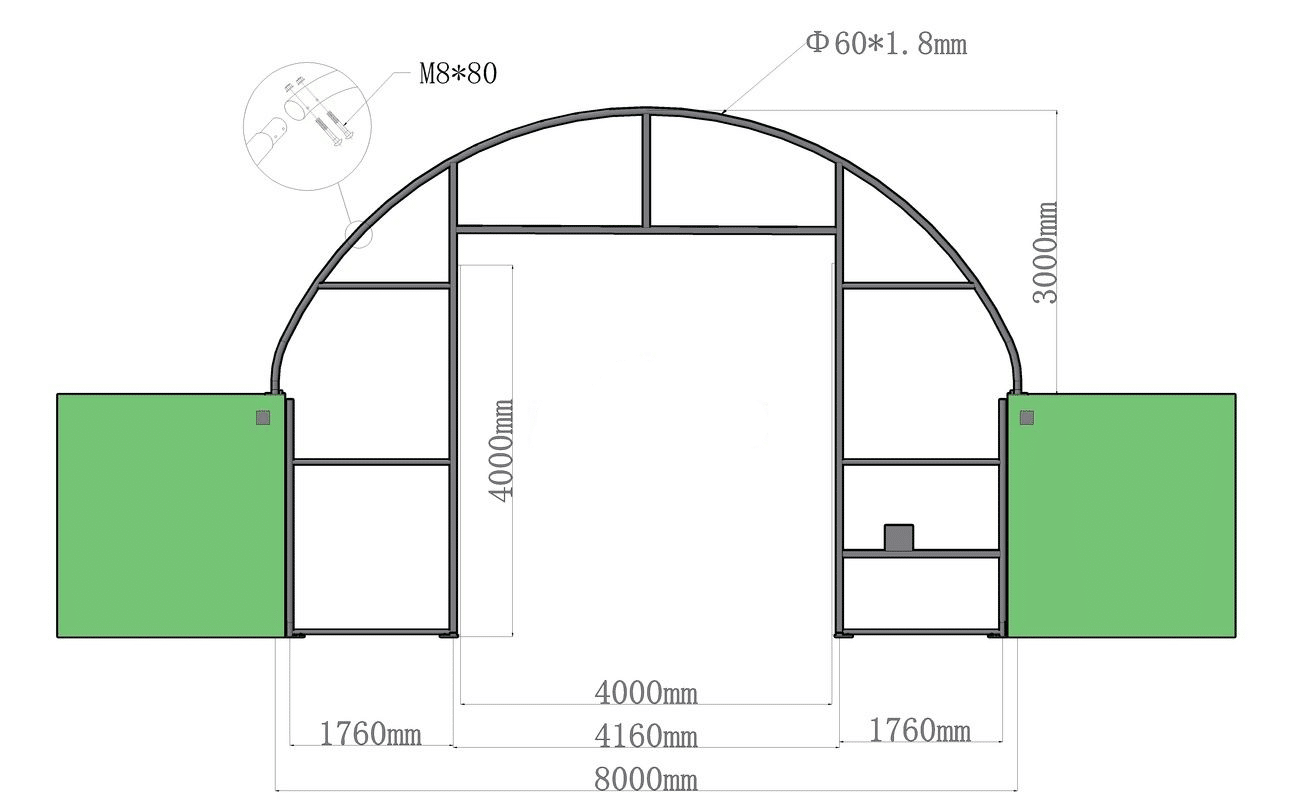 Shipping containers (length 6m) + shelter width 8m - Image 4