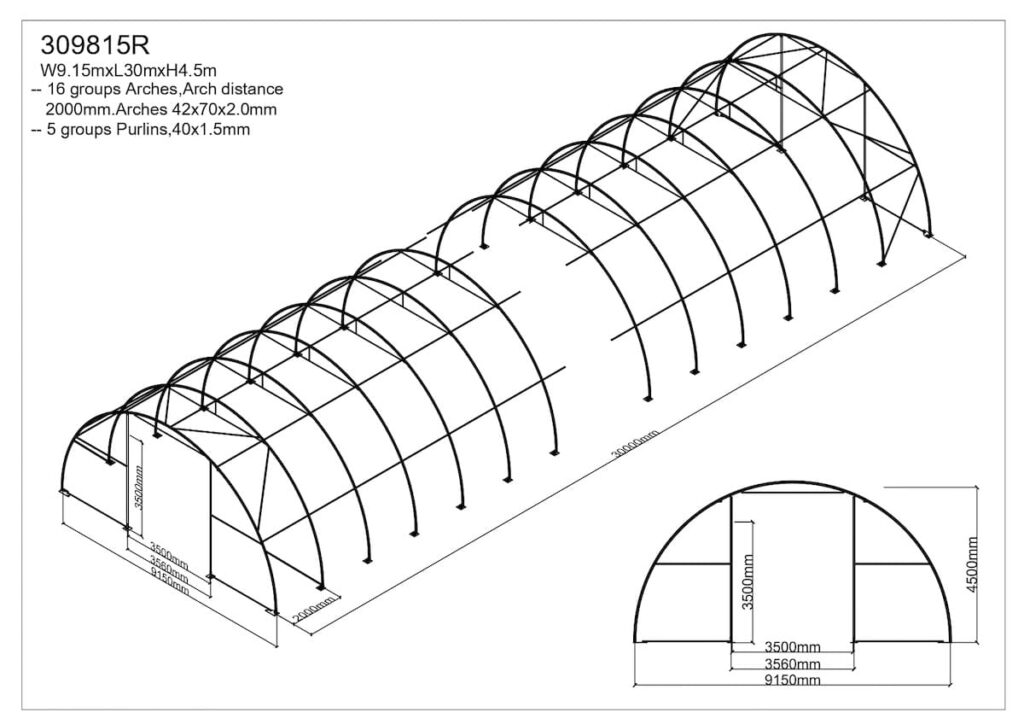 15m x 30m x 4