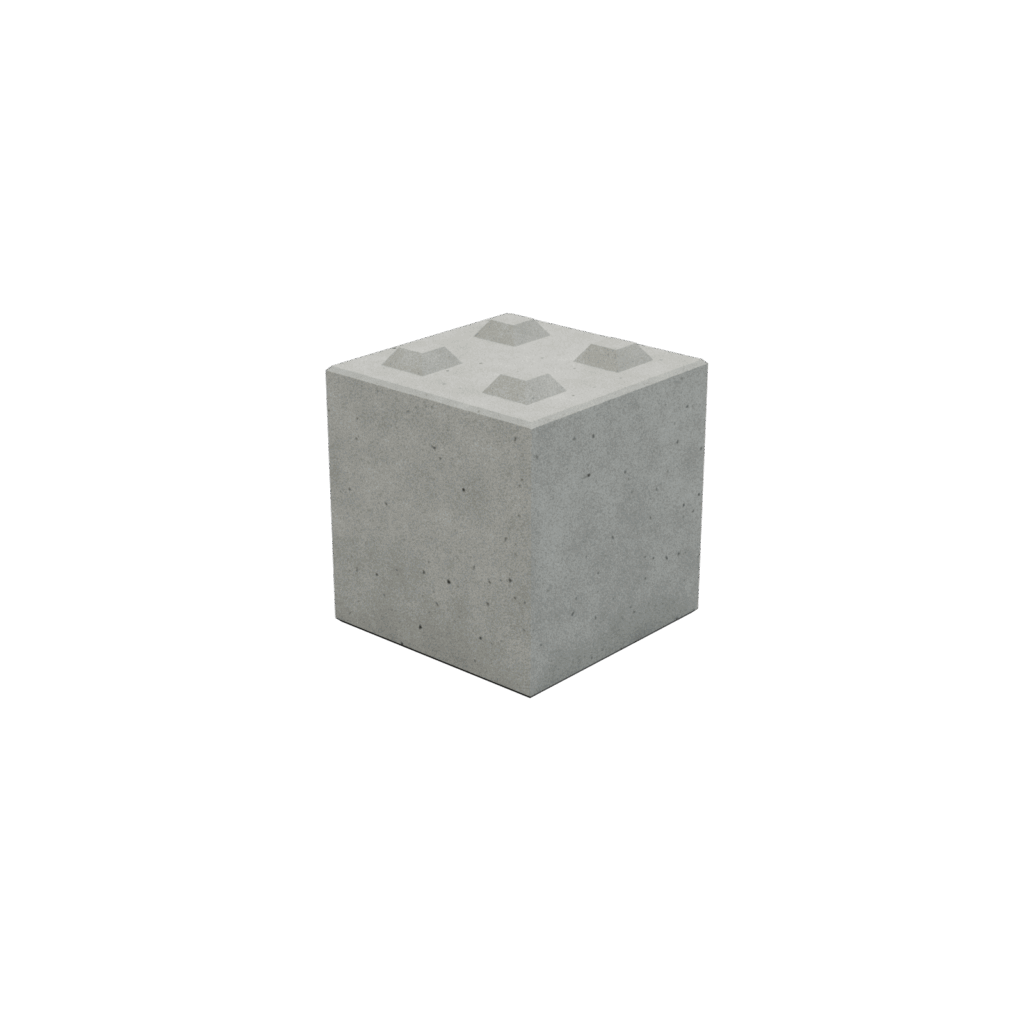 Betónový blok 60 cm x 60 cm x 60 cm
