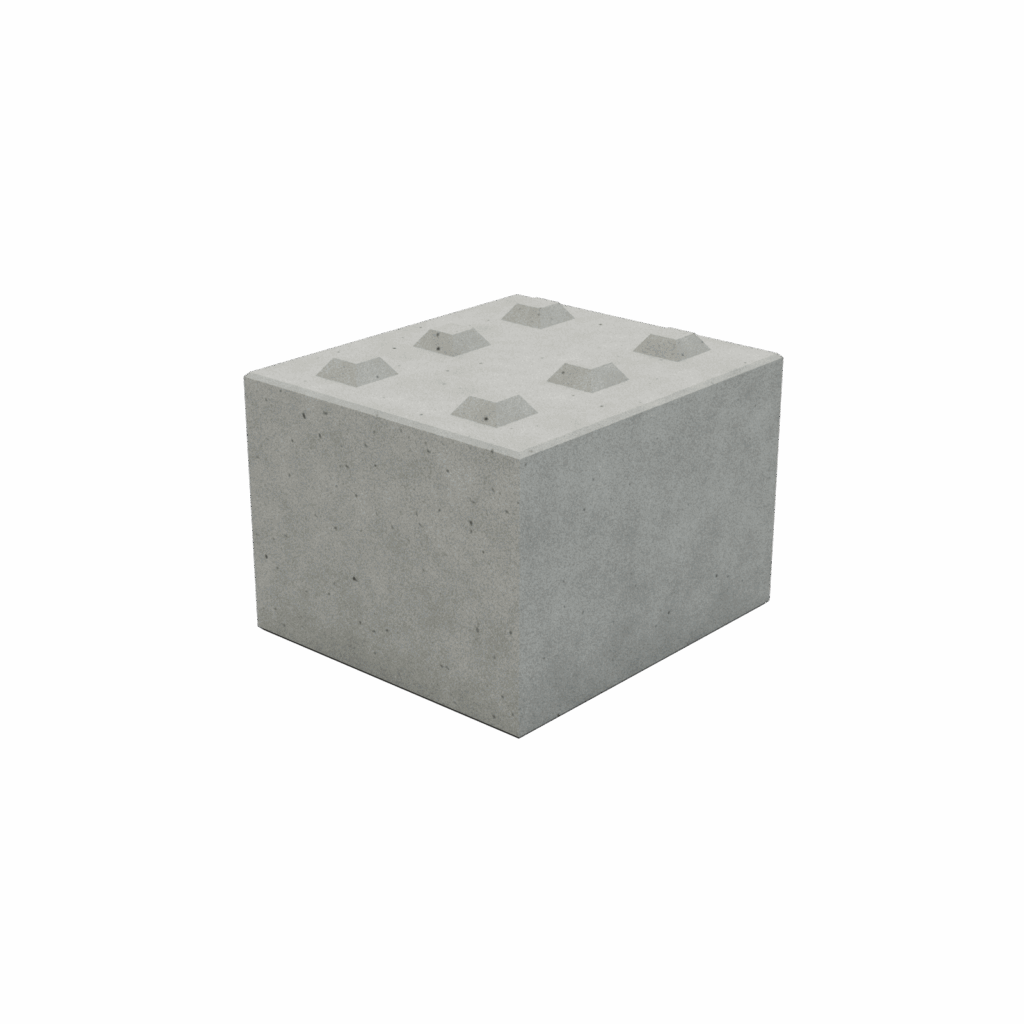 Betónový blok 80 cm x 90 cm x 60 cm