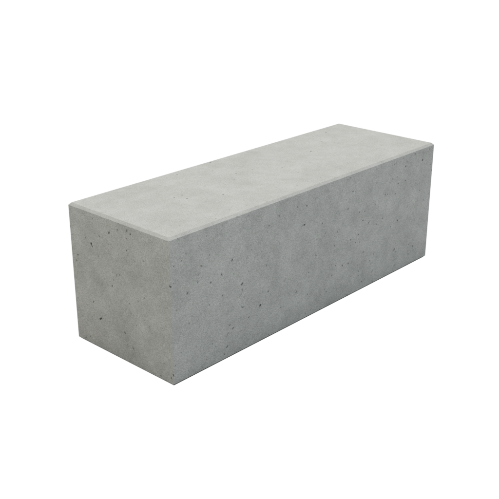 Betónový blok - hladký 60 cm x 180 cm x 60 cm